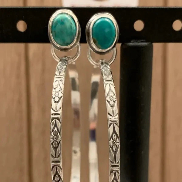 Boho Vintage Oniks Naušnice