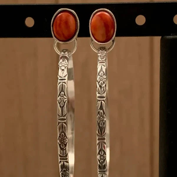 Boho Vintage Oniks Naušnice