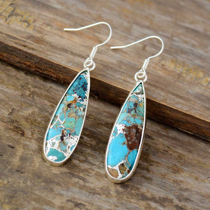 Turquoise Jasper Okrugle Naušnice