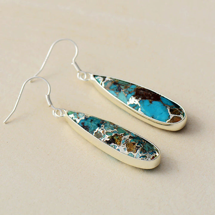 Turquoise Jasper Okrugle Naušnice