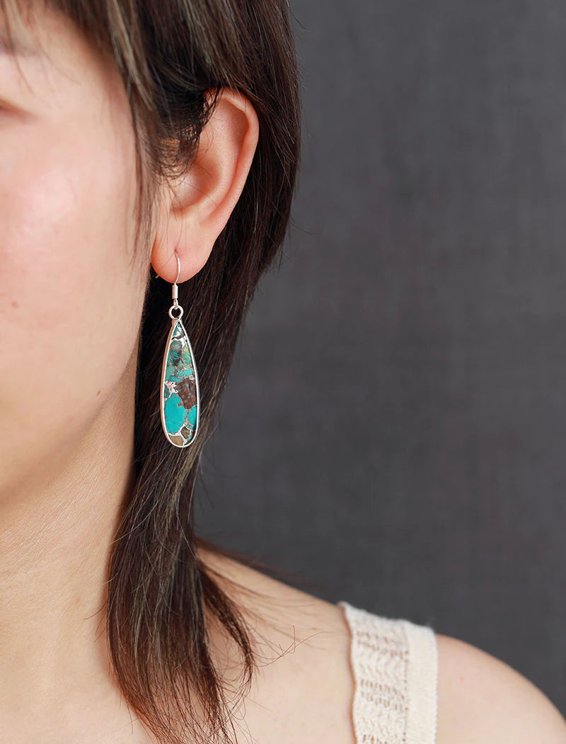 Turquoise Jasper Okrugle Naušnice