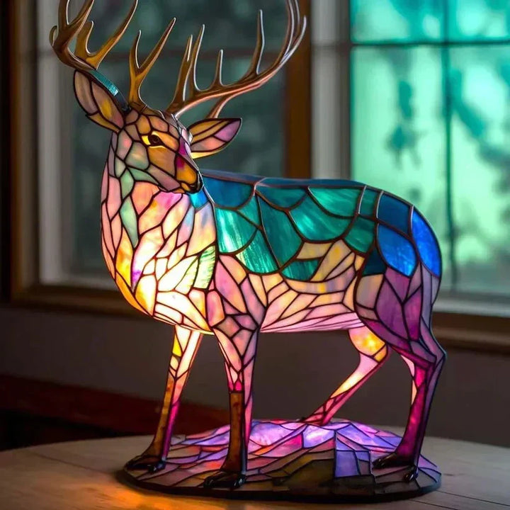 Deer-Themed Sandy Lamp