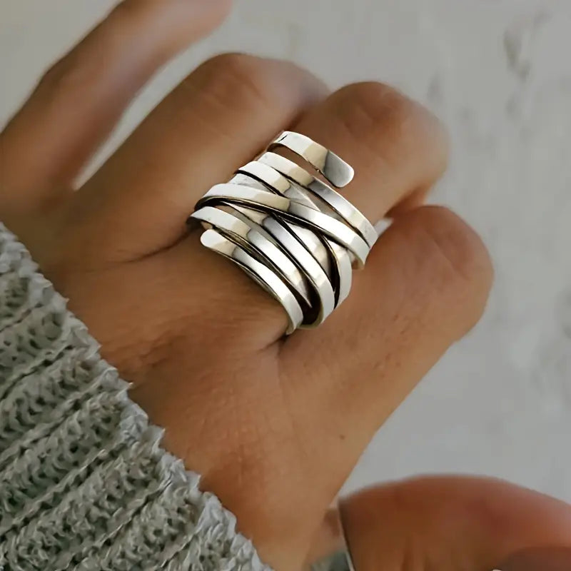 Elegantni Vintage Srebrni Prsten
