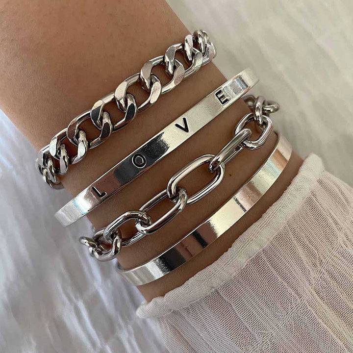 Set Bracciali Élan Mercer u Bijelom Zlatu