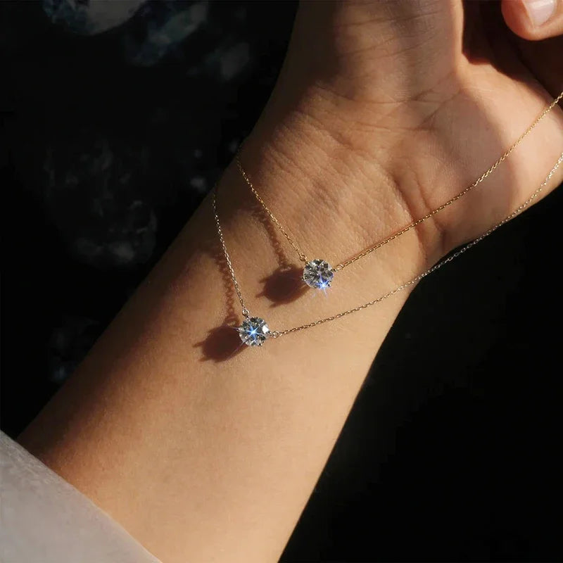 Elegantni Solitaire Ogrlica s Kristalom