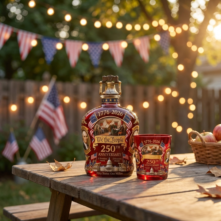 250th Anniversary Whiskey Decanter & Glass Set
