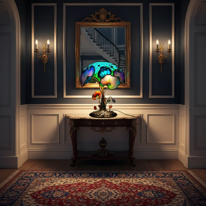 Boho Chic Mushroom Floral Lamp