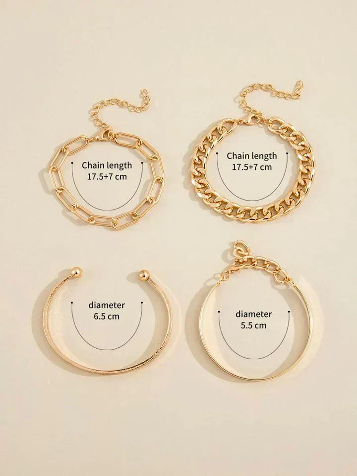Set Bracciali Élan Mercer u Bijelom Zlatu