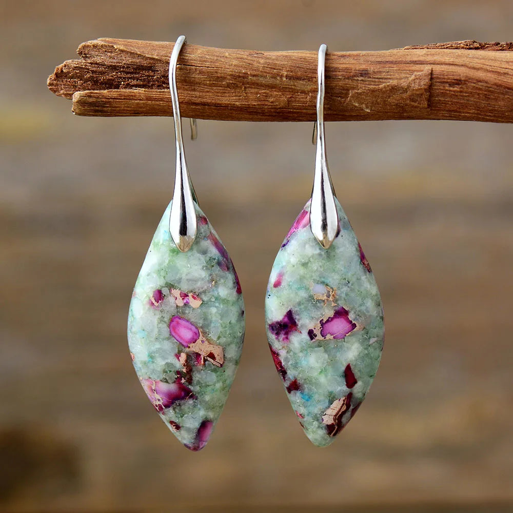Fuchsite Jasper Naušnice